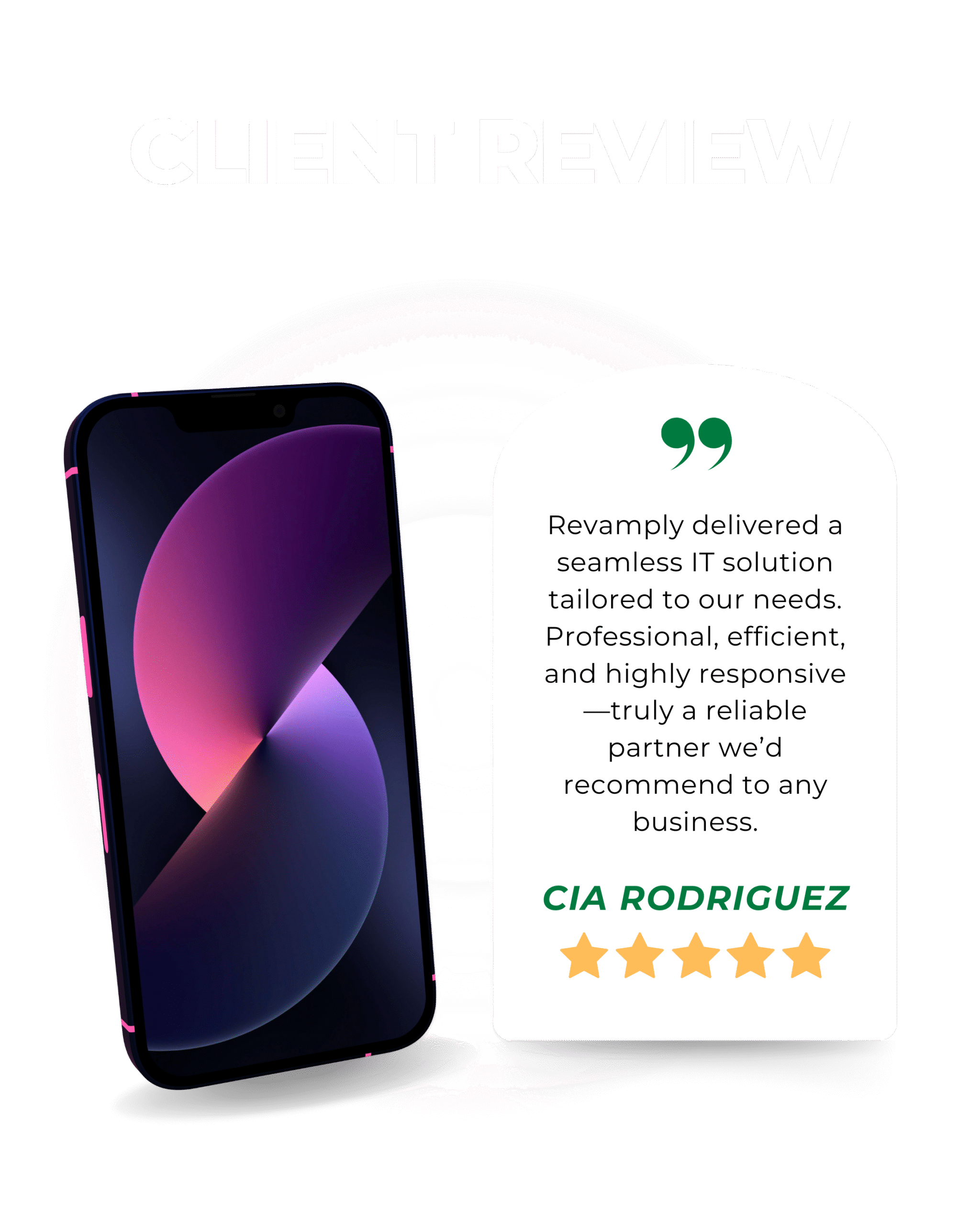gradient purple modern phone customer review instagram post (4)